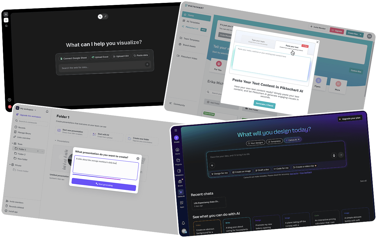 Screenshots of competitors