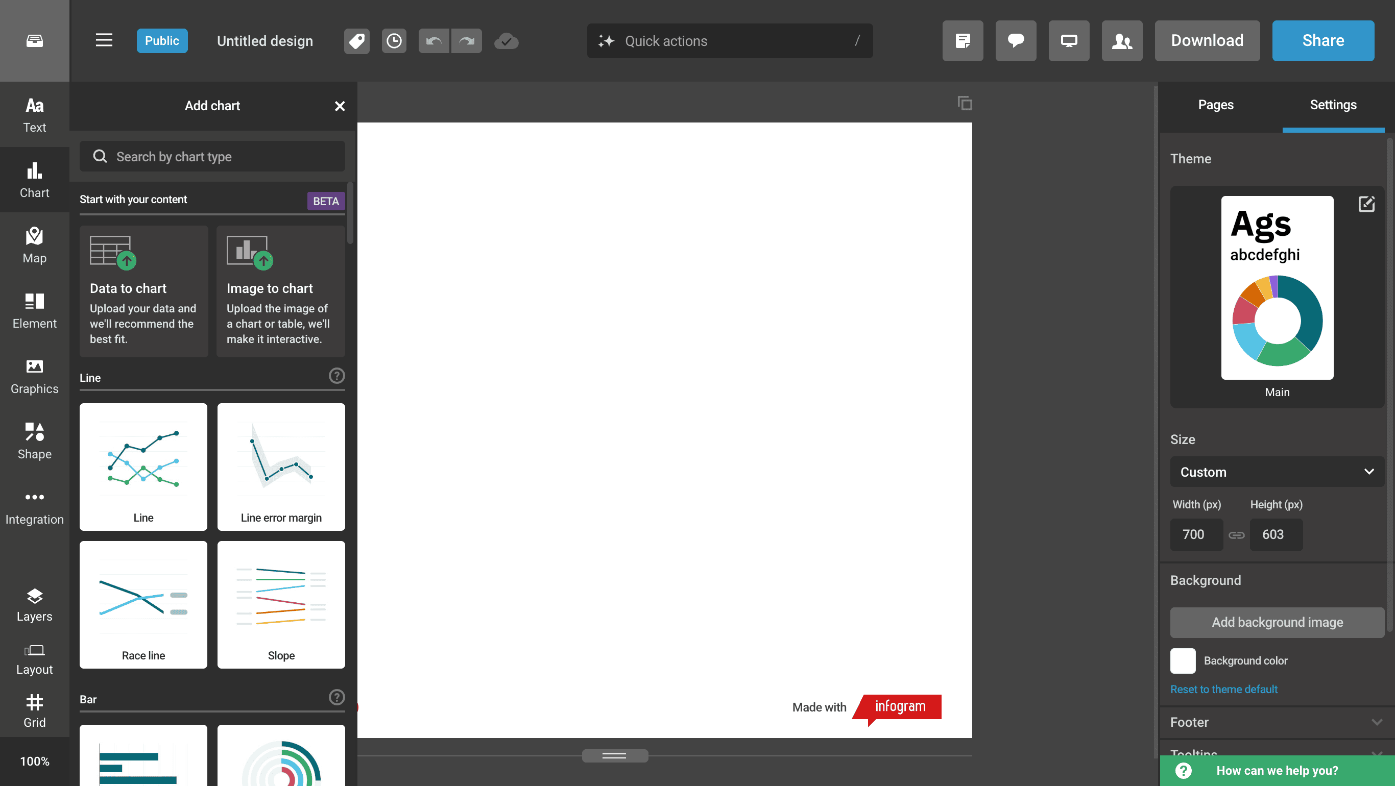 Infogram Editor screenshot