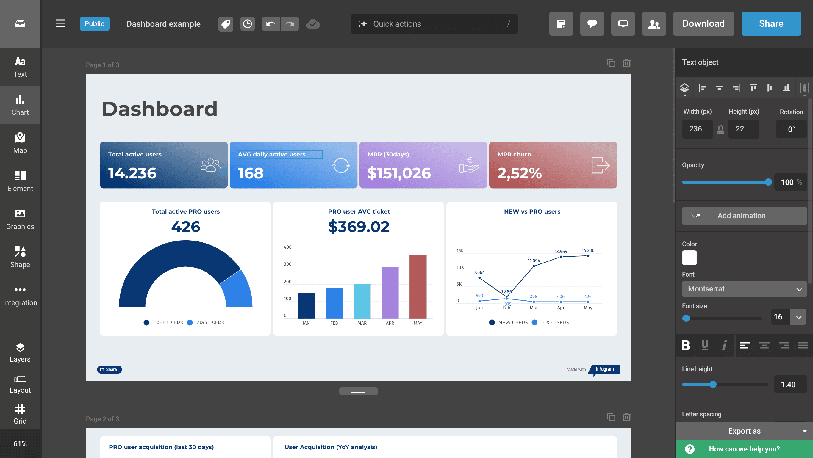 Infogram Editor screenshot