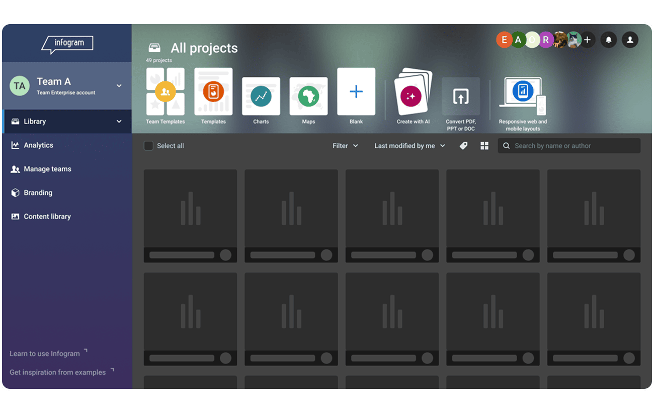 Screenshot of the loading library