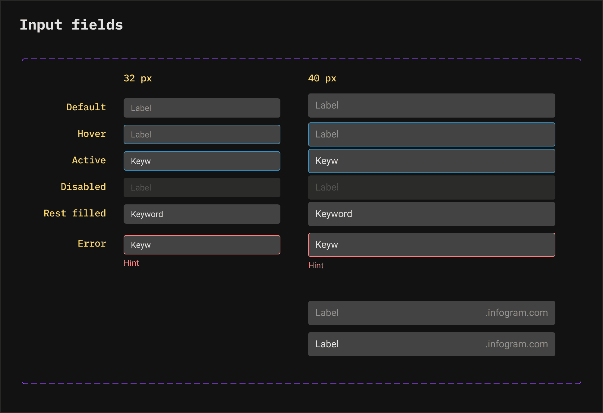 Infogram Editor input field screenshot